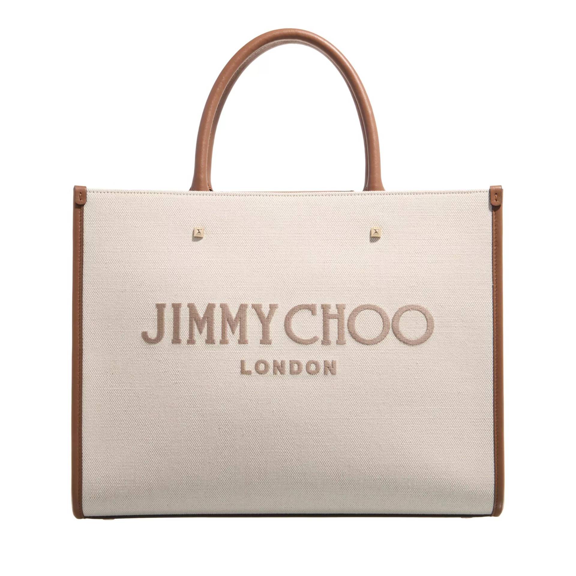Jimmy Choo Henkeltasche - Medium Avenue Tote Bag - Gr. unisize - in Beige - für Damen von Jimmy Choo