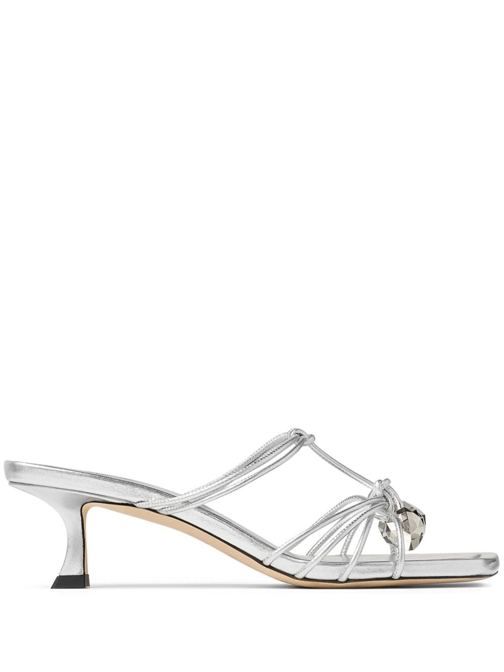 Jimmy Choo Jemma 50mm leather mules - Silver von Jimmy Choo