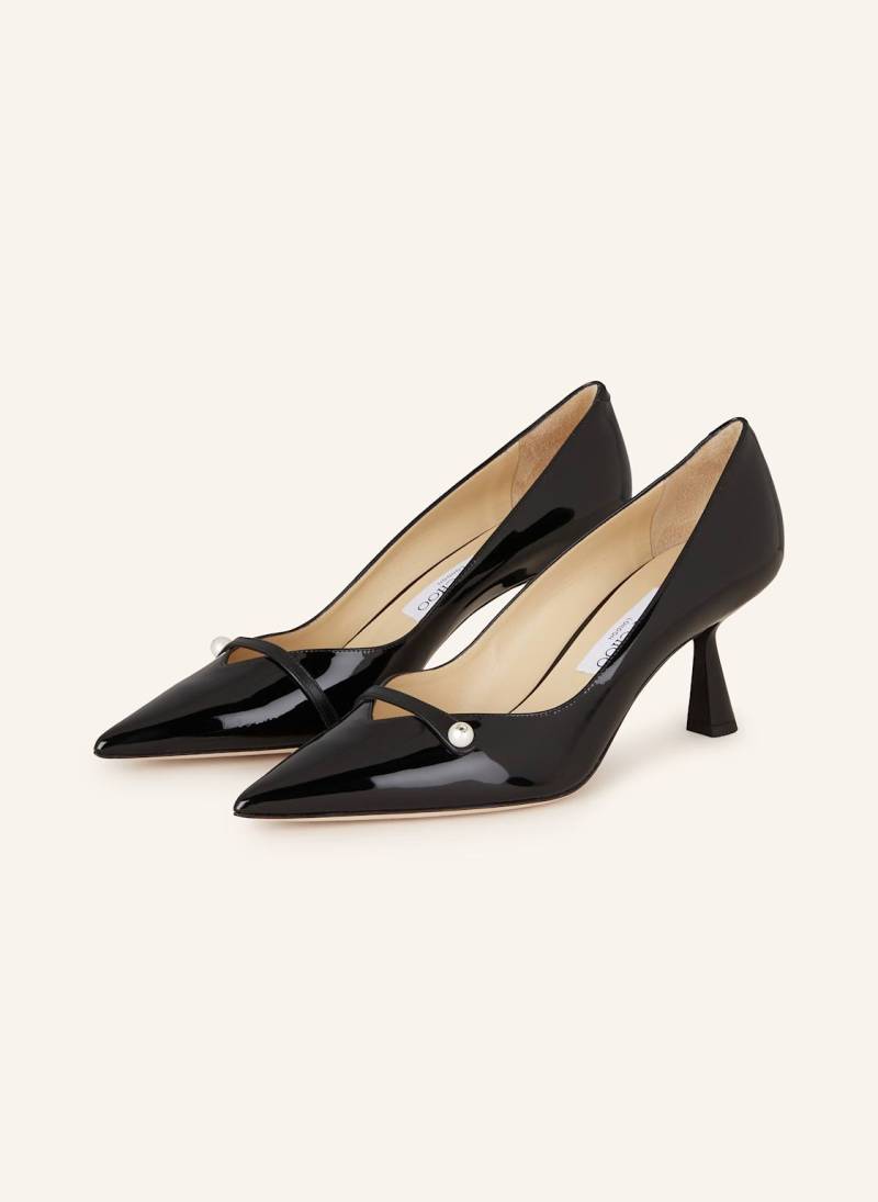 Jimmy Choo Lack-Pumps Rosalia 65 Mit Schmuckperle schwarz von Jimmy Choo