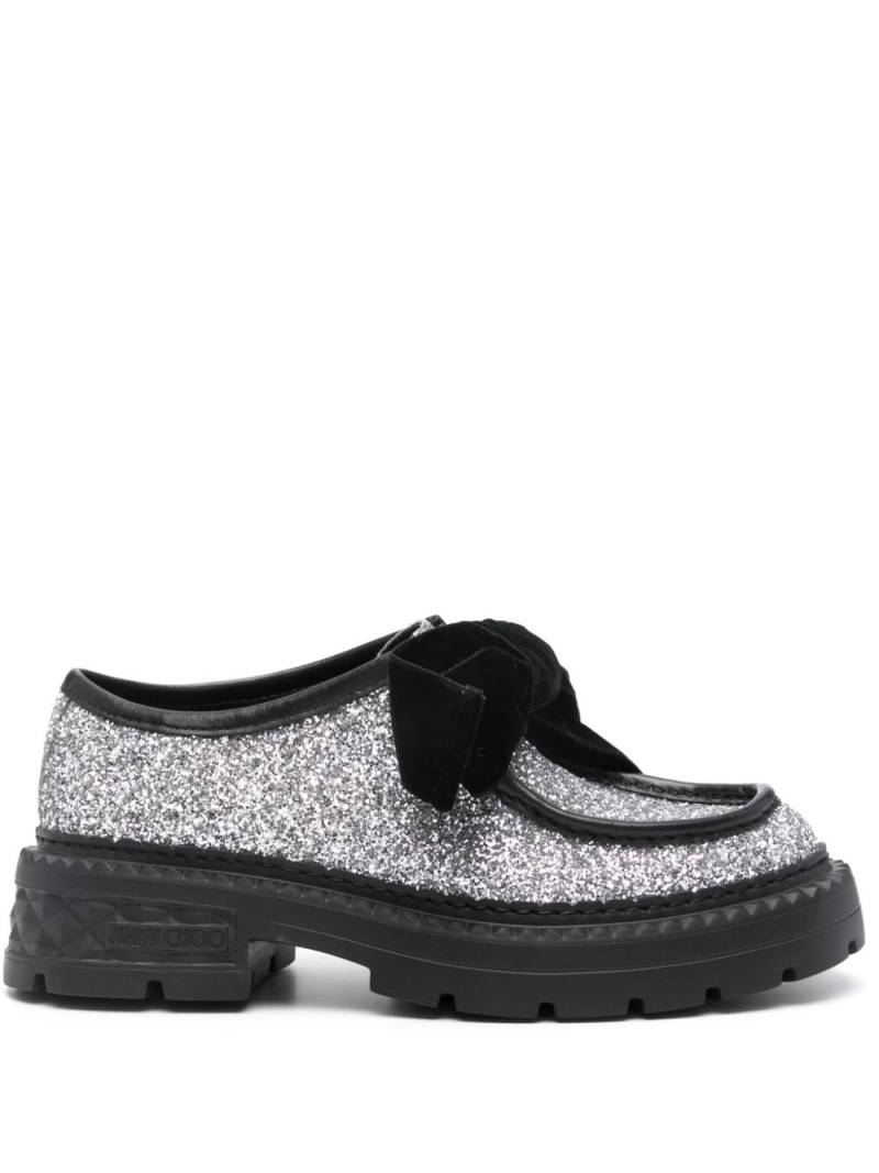 Jimmy Choo Marlow glittered loafers - Silver von Jimmy Choo