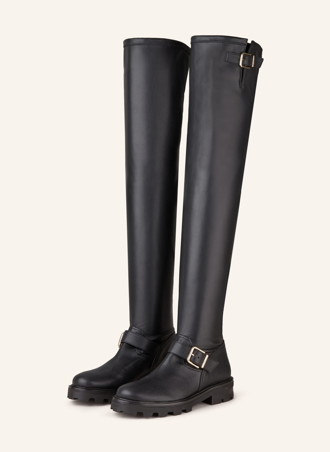 Jimmy Choo Overknee-Stiefel Biker Ii schwarz von Jimmy Choo