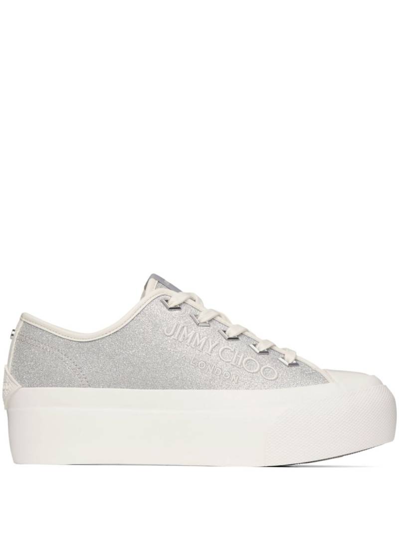 Jimmy Choo Palma Maxi glitter sneakers - Silver von Jimmy Choo