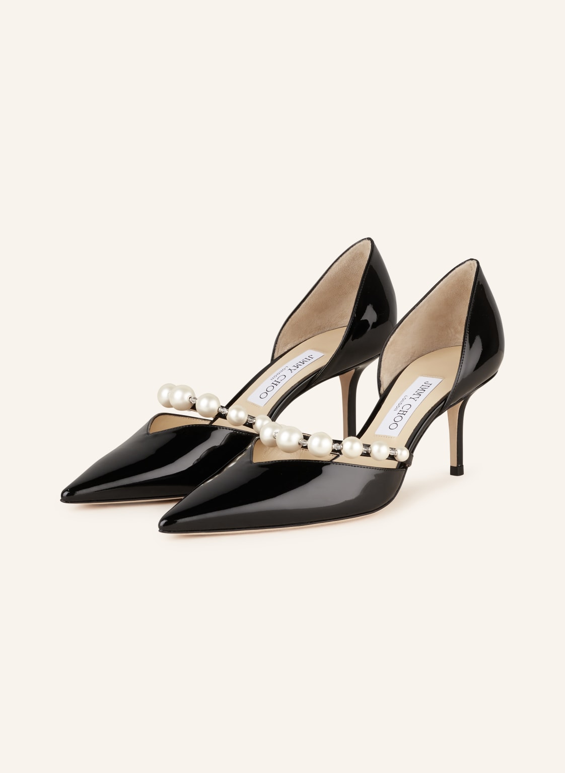 Jimmy Choo Pumps Aurelie 65 Mit Schmuckperlen schwarz von Jimmy Choo