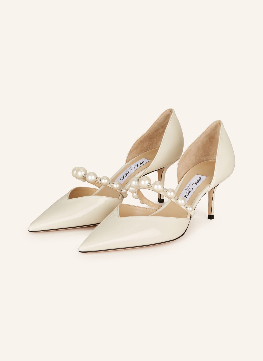 Jimmy Choo Pumps Aurelie 65 Mit Schmuckperlen weiss von Jimmy Choo