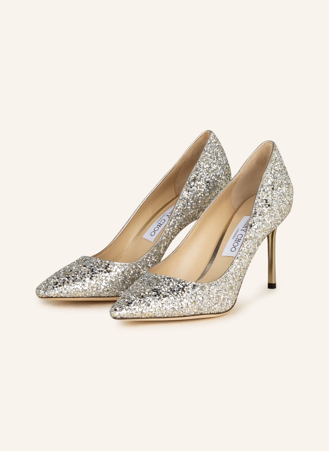 Jimmy Choo Pumps Romy 85 silber von Jimmy Choo