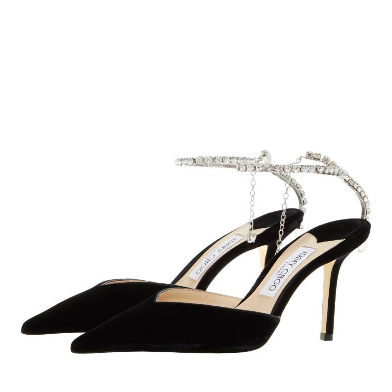 Jimmy Choo Pumps & High Heels - Crystal Chain Velvet Pumps - Gr. 36 (EU) - in Schwarz - für Damen von Jimmy Choo