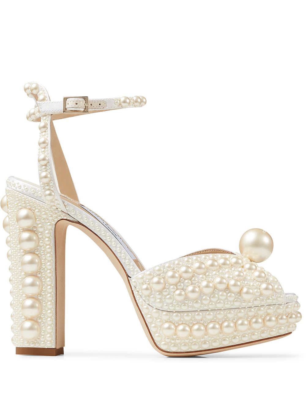 Jimmy Choo Sacaria 120mm platform sandals - White von Jimmy Choo