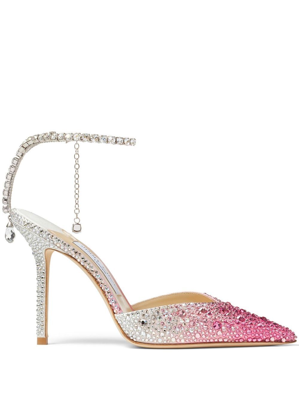 Jimmy Choo Saeda crystal-embellished 100mm pumps - Pink von Jimmy Choo