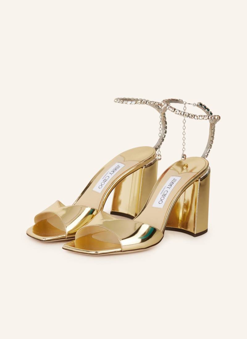 Jimmy Choo Sandaletten Saeda Mit Schmucksteinen gold von Jimmy Choo