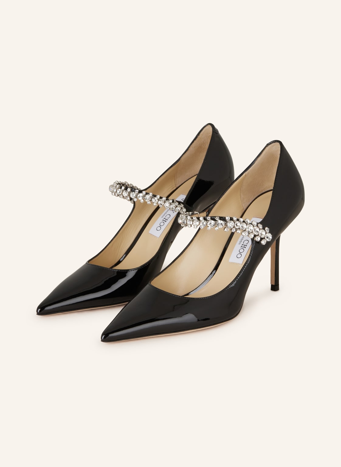 Jimmy Choo Slingpumps Bing 85 Mit Schmucksteinen schwarz von Jimmy Choo