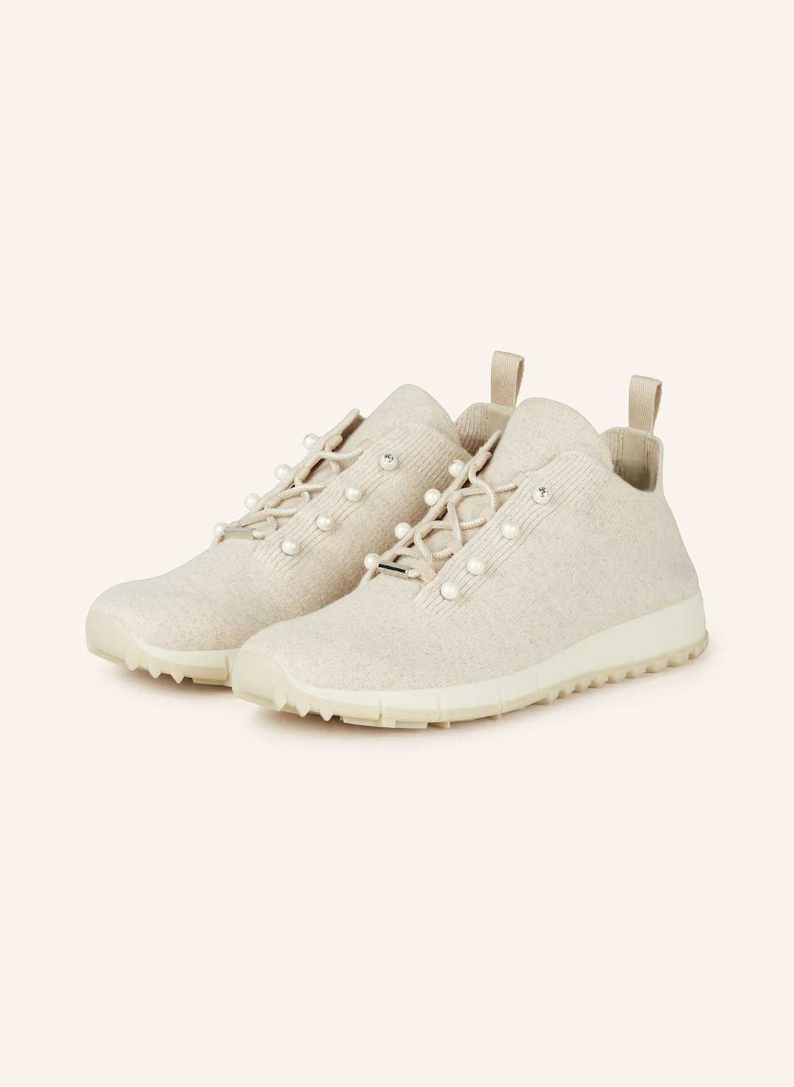 Jimmy Choo Sneaker Veles Mit Schmuckperlen beige von Jimmy Choo