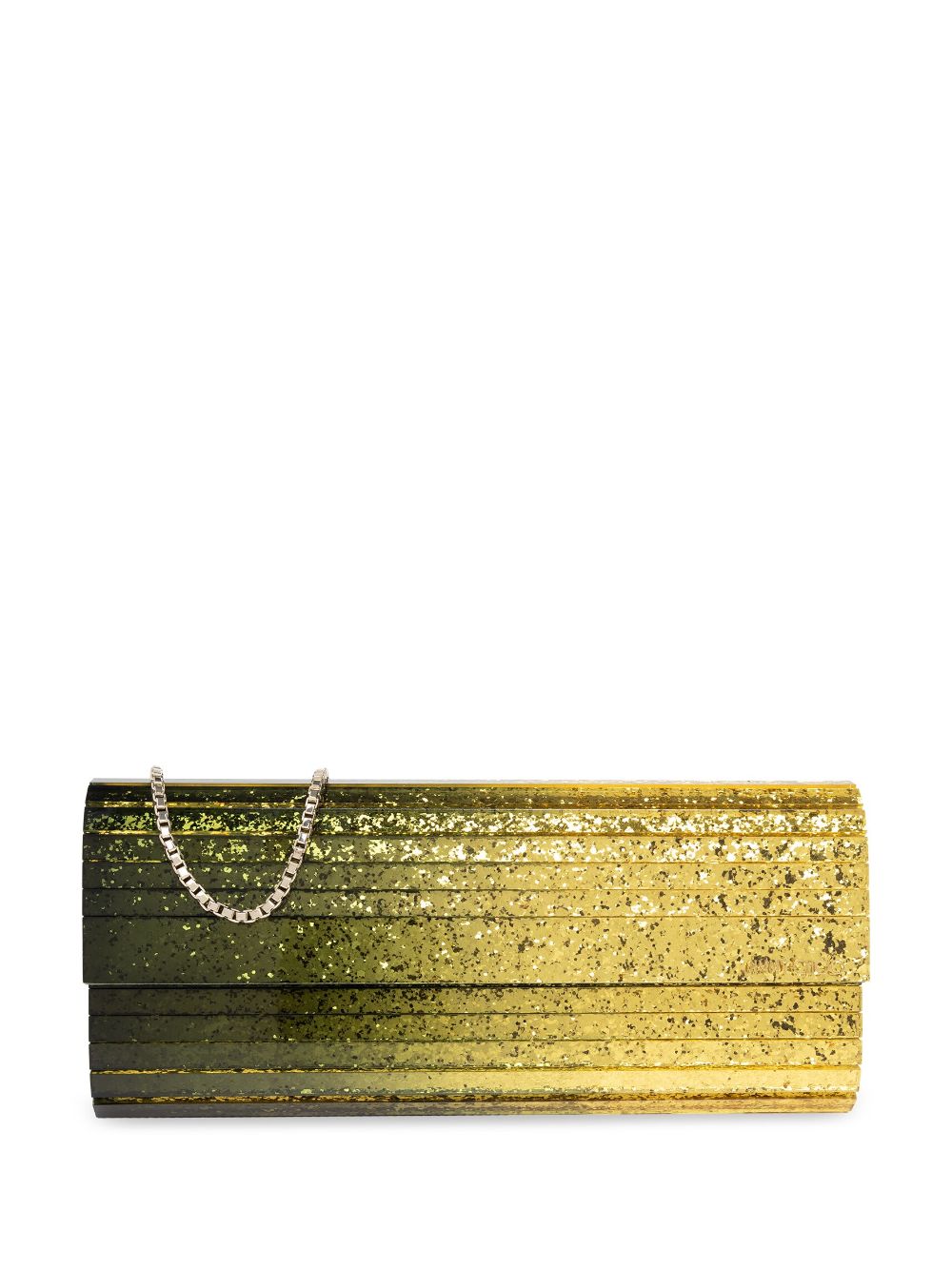 Jimmy Choo Sweetie glittered clutch bag - Yellow von Jimmy Choo