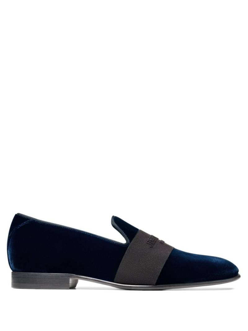 Jimmy Choo Thame velvet slippers - Blue von Jimmy Choo