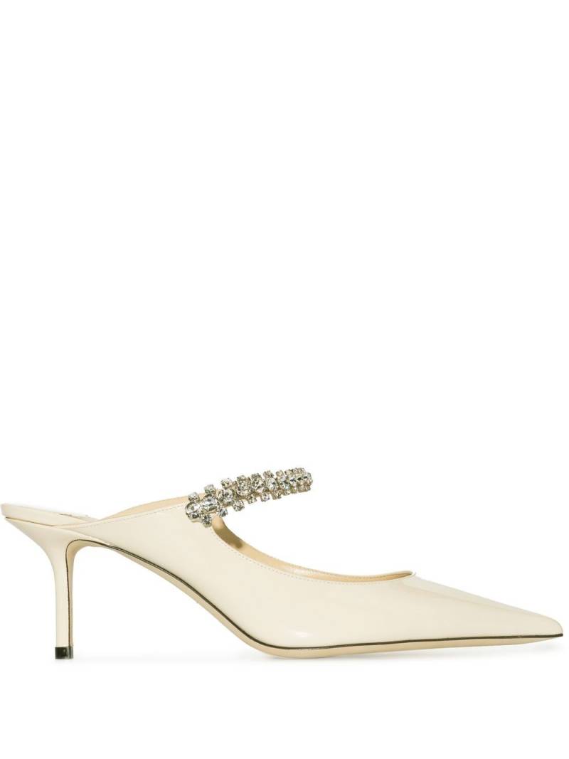 Jimmy Choo Bing 65mm patent leather mules - Neutrals von Jimmy Choo