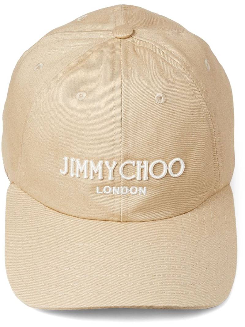 Jimmy Choo logo-embroidered baseball cap - Neutrals von Jimmy Choo