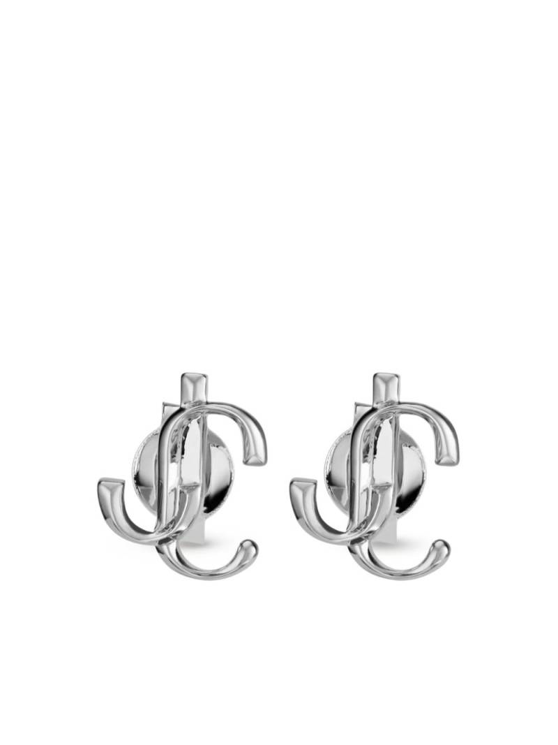 Jimmy Choo logo-lettering stud earrings - Silver von Jimmy Choo