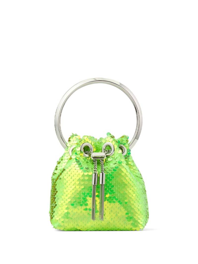 Jimmy Choo micro Bon Bon bucket bag - Green von Jimmy Choo