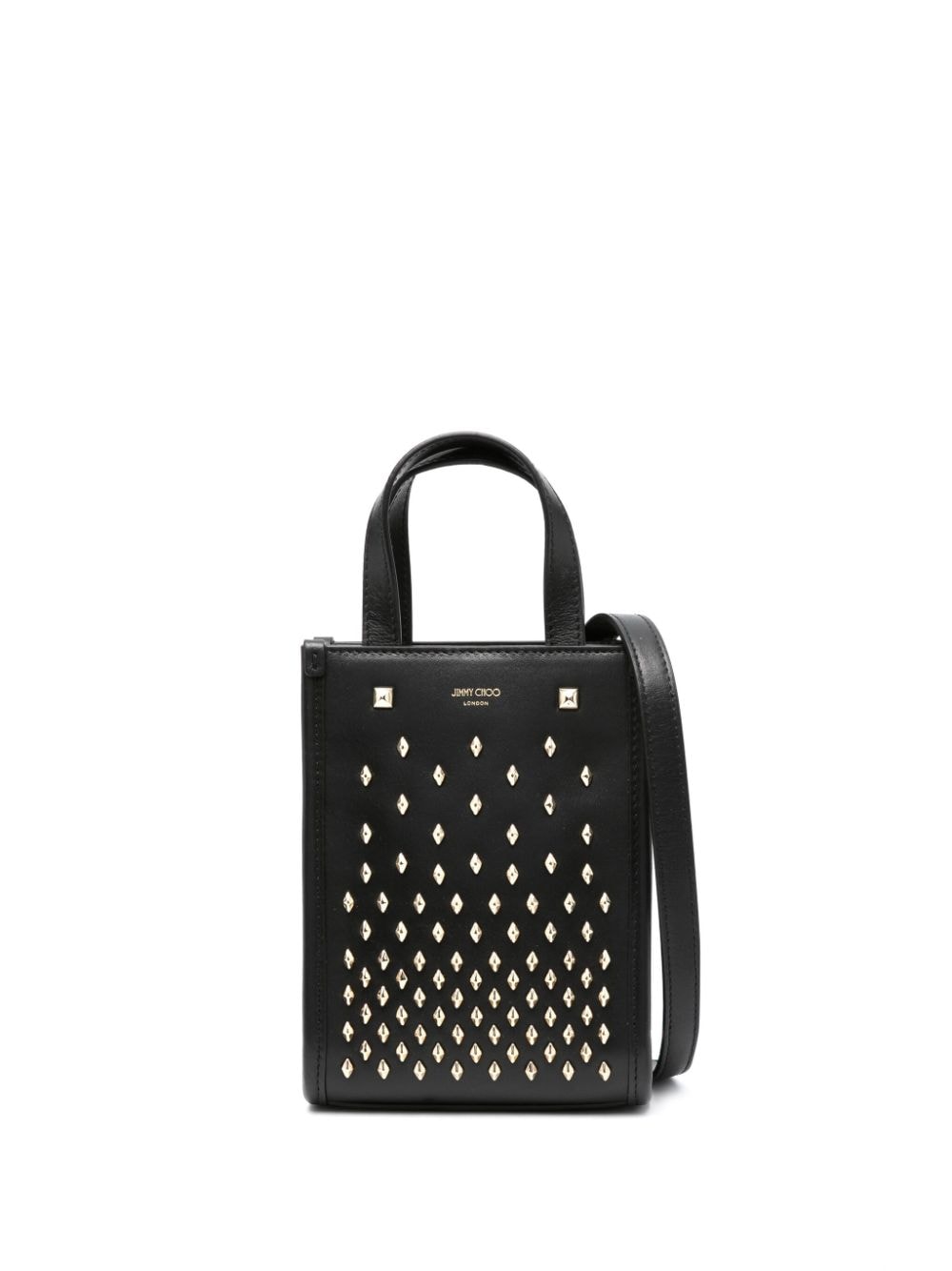 Jimmy Choo mini studded two-way bag - Black von Jimmy Choo