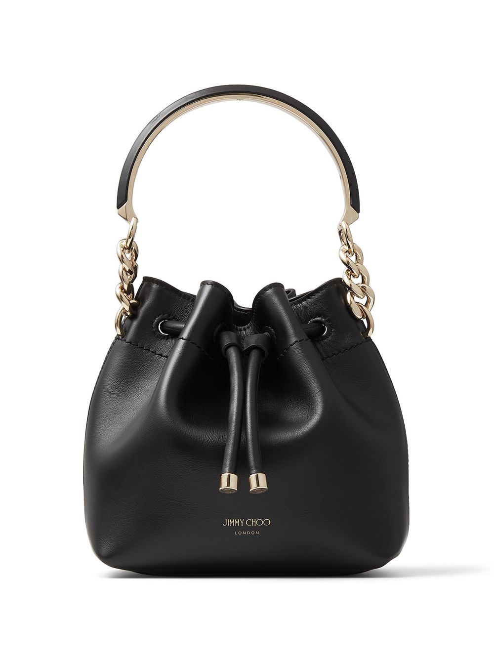 Jimmy Choo small Bon Bon bucket bag - Black von Jimmy Choo