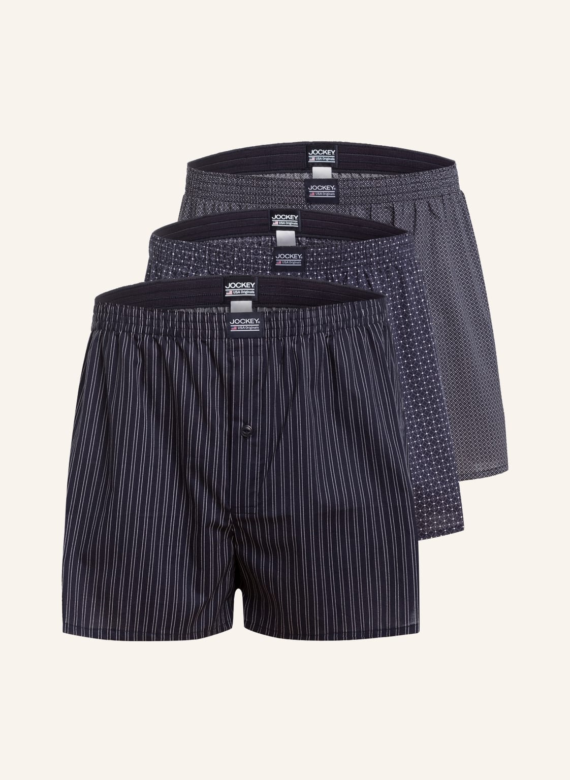 Jockey 3er-Pack Web-Boxershorts blau Jockey 3er-Pack Web-Boxershorts blau von Jockey