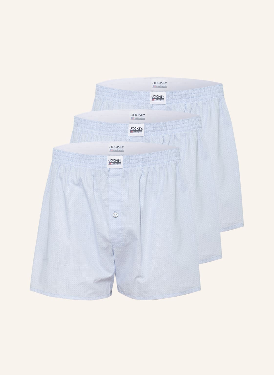 Jockey 3er-Pack Web-Boxershorts blau von Jockey