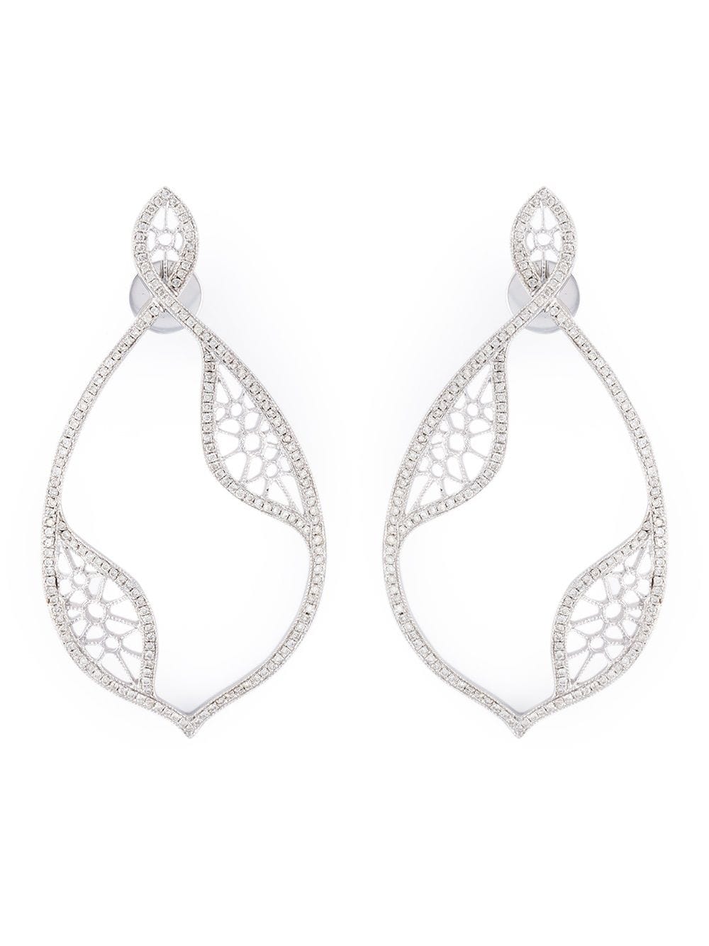 Joëlle Jewellery diamond teardrop earrings - Metallic