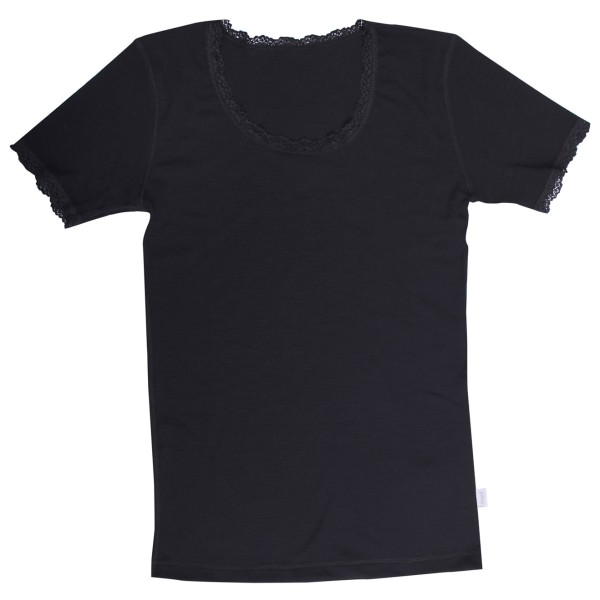 Joha - Women's T-Shirt 70403 - Merinounterwäsche Gr M schwarz von Joha