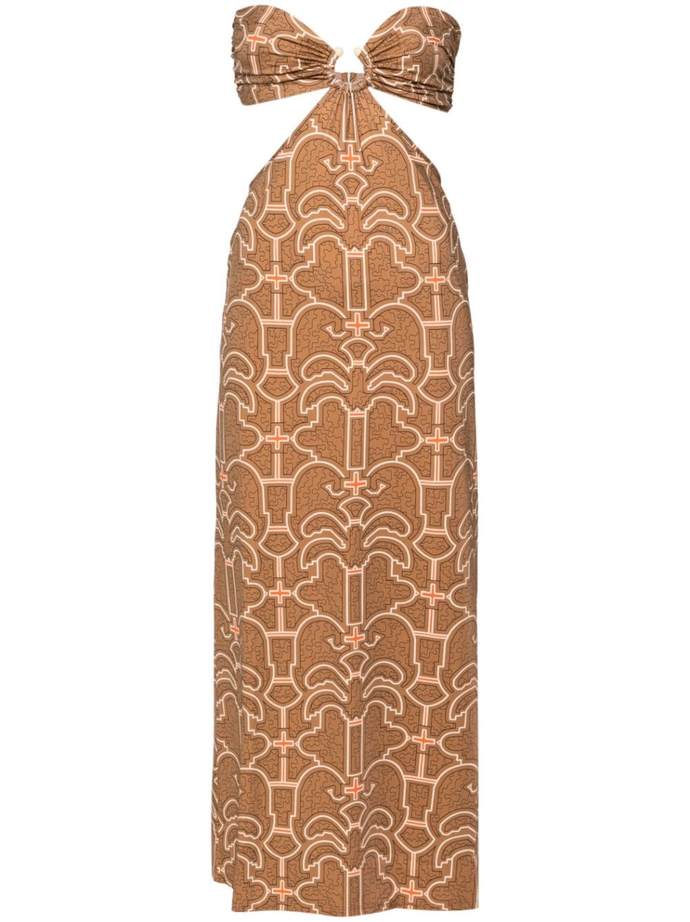 Johanna Ortiz Jungle Geometry strapless maxi dress - Brown von Johanna Ortiz