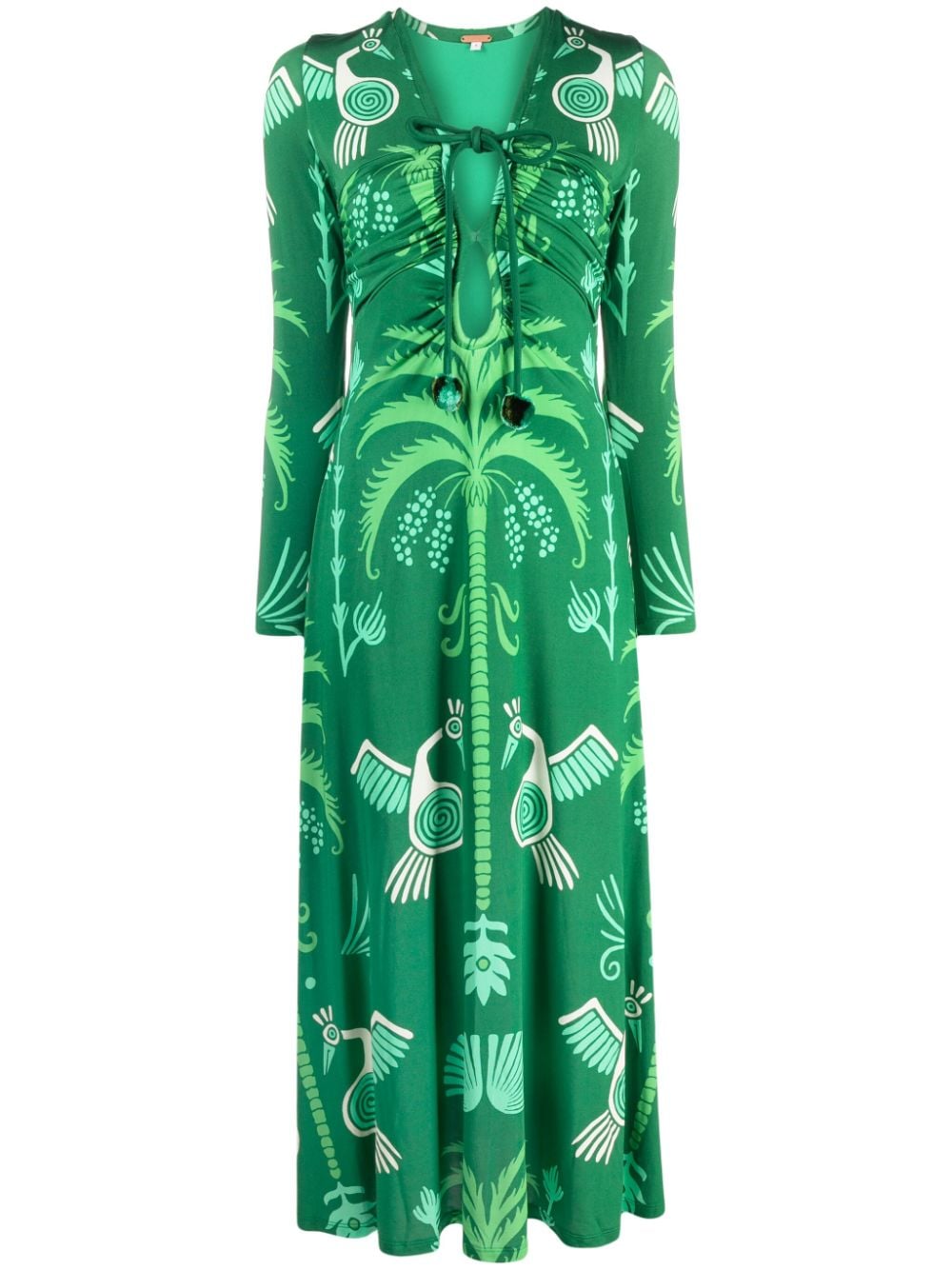 Johanna Ortiz abstract-print midi dress - Green von Johanna Ortiz