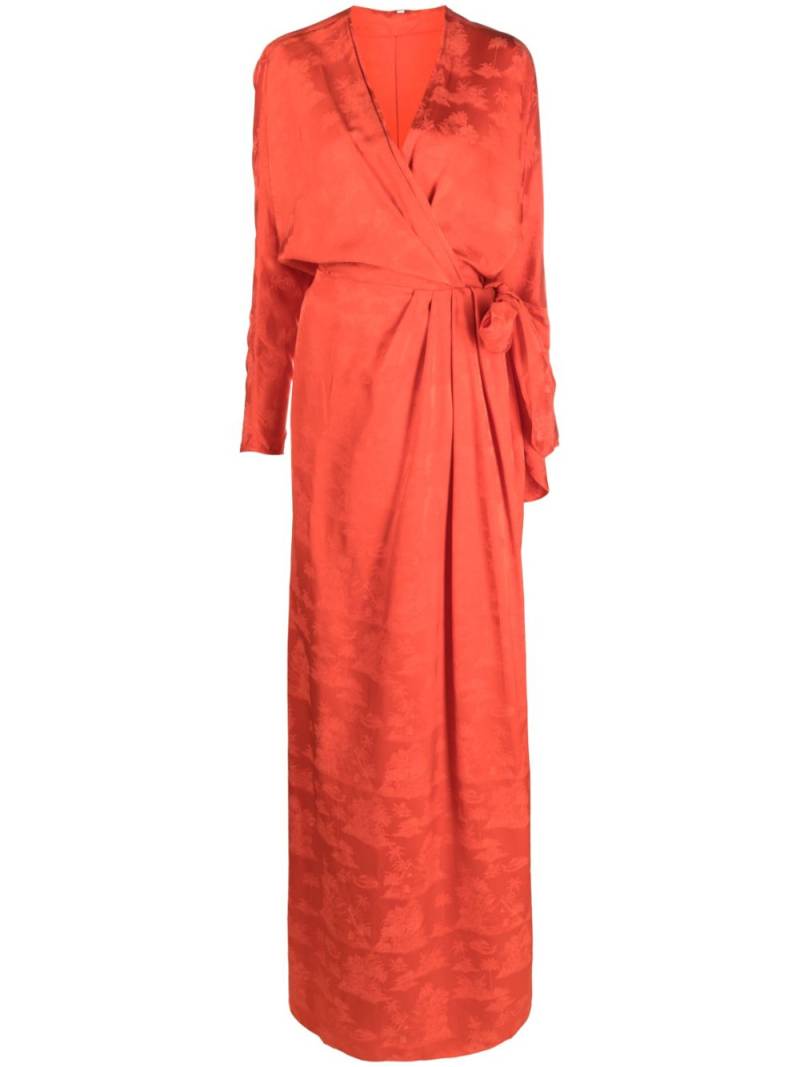 Johanna Ortiz tie-front satin maxi dress - Red von Johanna Ortiz