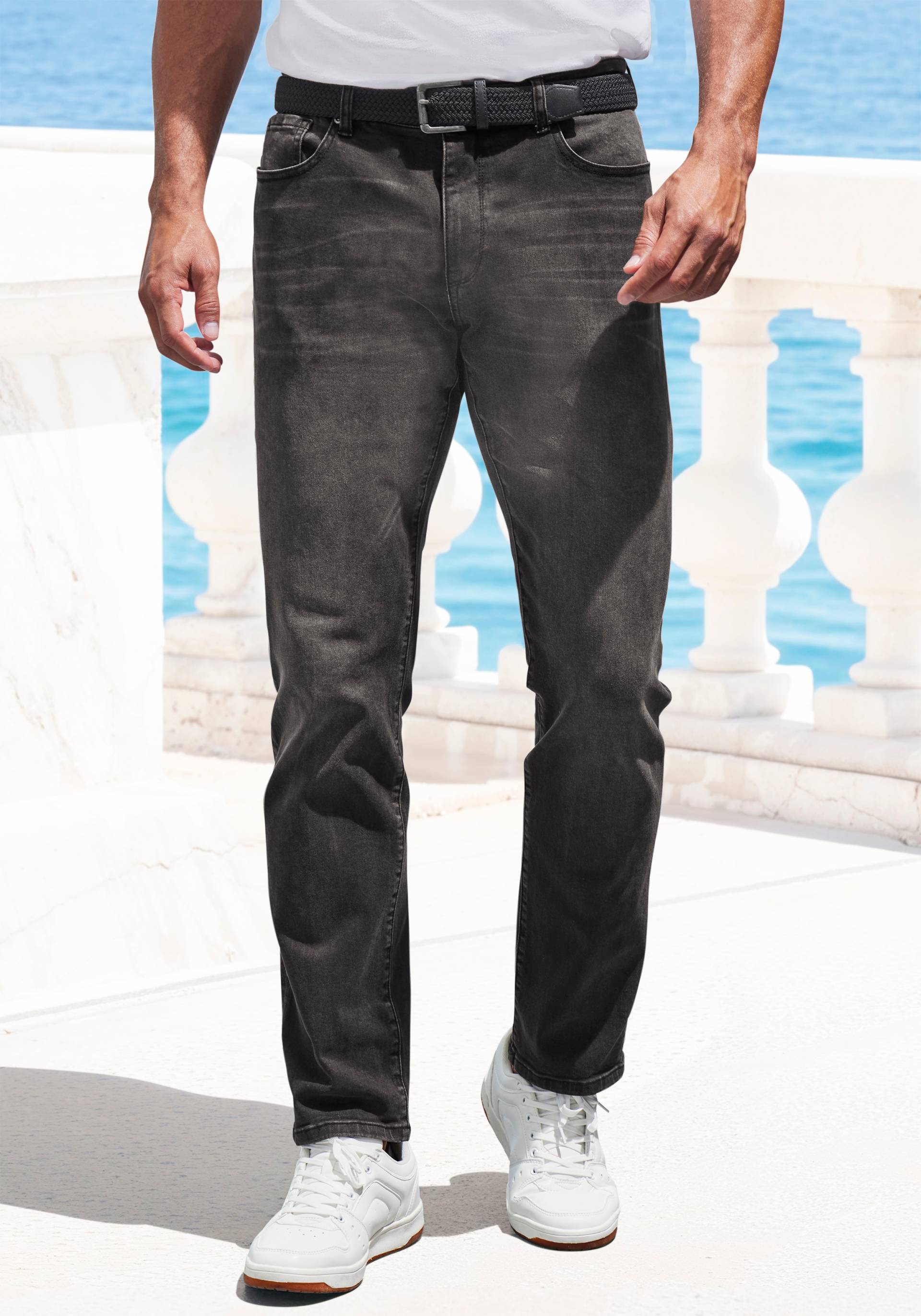 John Devin 5-Pocket-Jeans »Straight-fit Jeans«, aus elastischer Denim-Qualität von John Devin