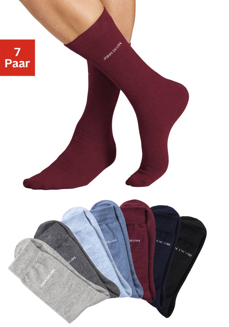 John Devin Basicsocken, (Packung, 7 Paar), für jeden Tag von John Devin