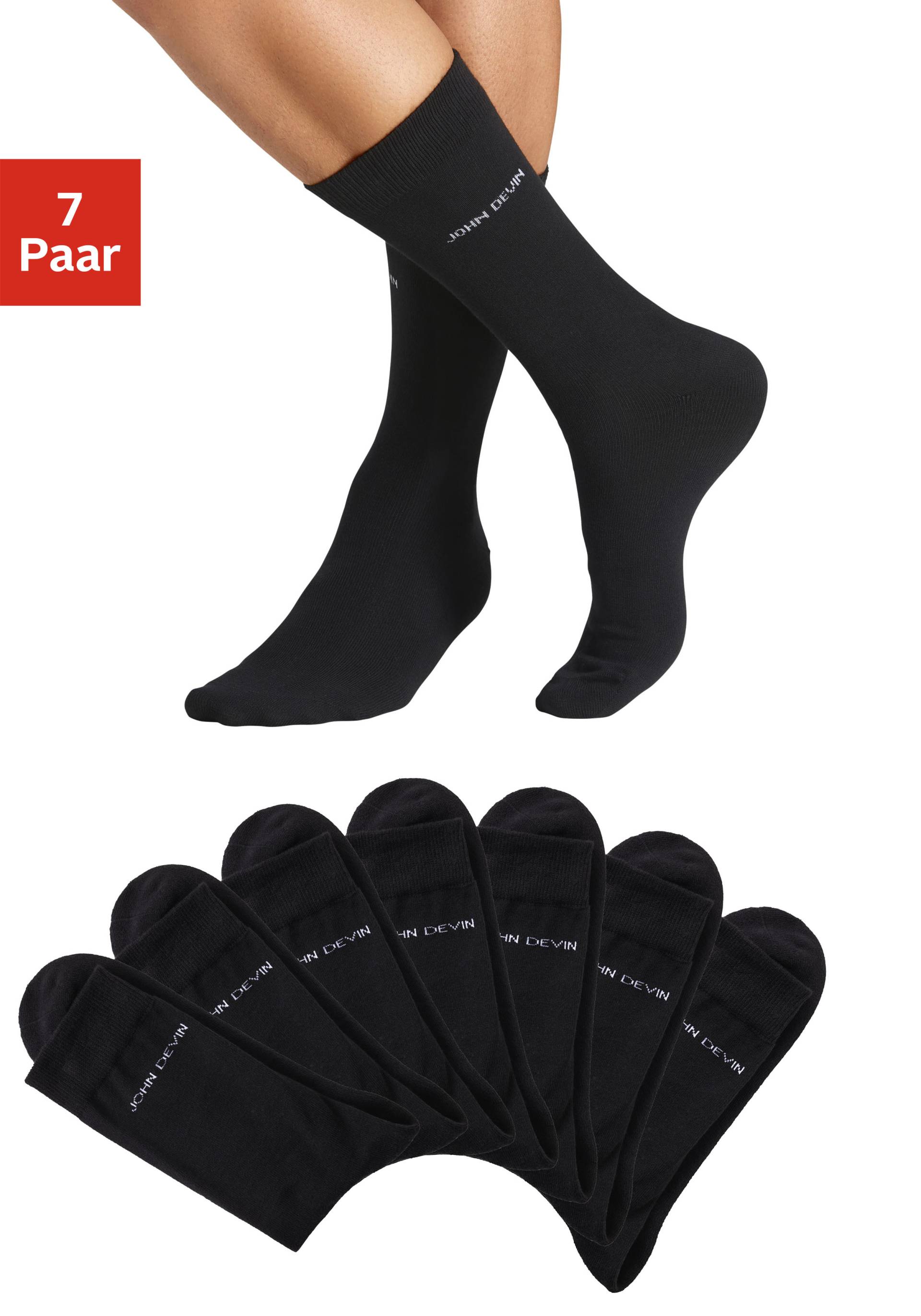 John Devin Basicsocken, (Packung, 7 Paar), für jeden Tag von John Devin