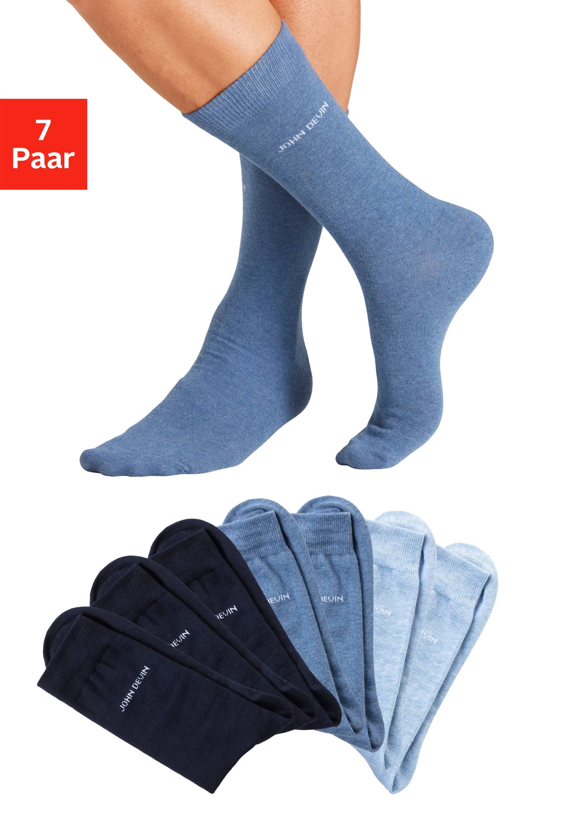 John Devin Basicsocken, (Packung, 7 Paar), für jeden Tag von John Devin