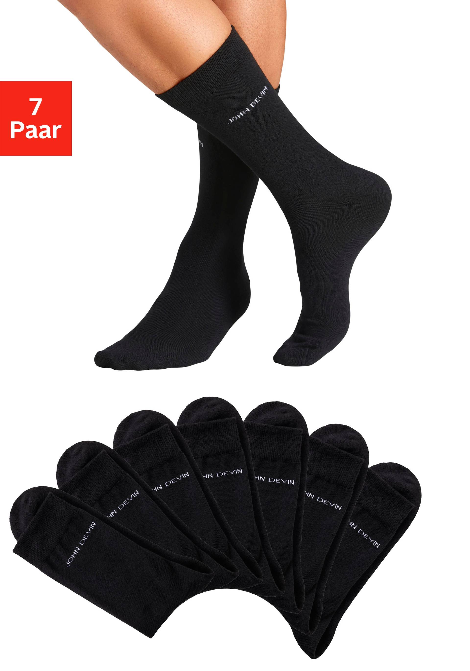 John Devin Basicsocken, (Packung, 7 Paar), für jeden Tag von John Devin