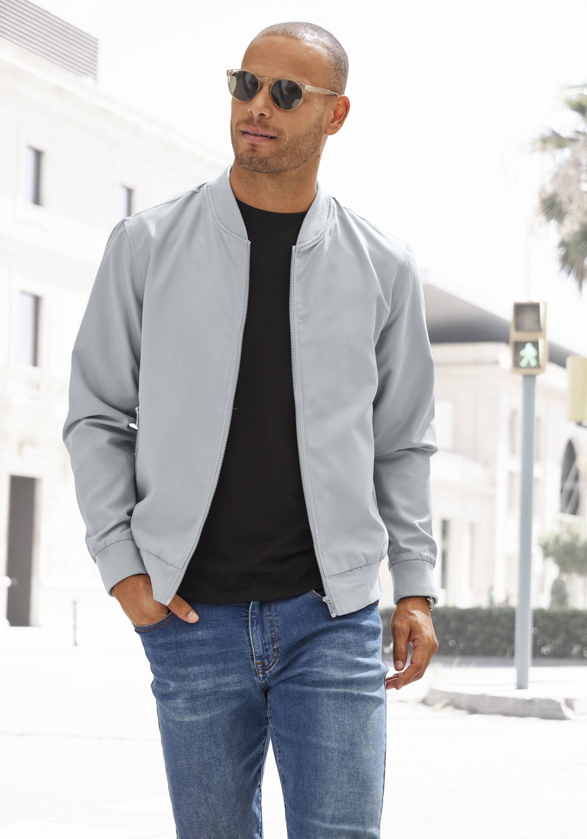 John Devin Bomberjacke »/ Blouson mit Rippkragen«, Pilotenjacke / Übergangsjacke mit Innentasche, regular fit John Devin Bomberjacke »/ Blouson mit Rippkragen«, Pilotenjacke / Übergangsjacke mit Innentasche, regular fit von John Devin