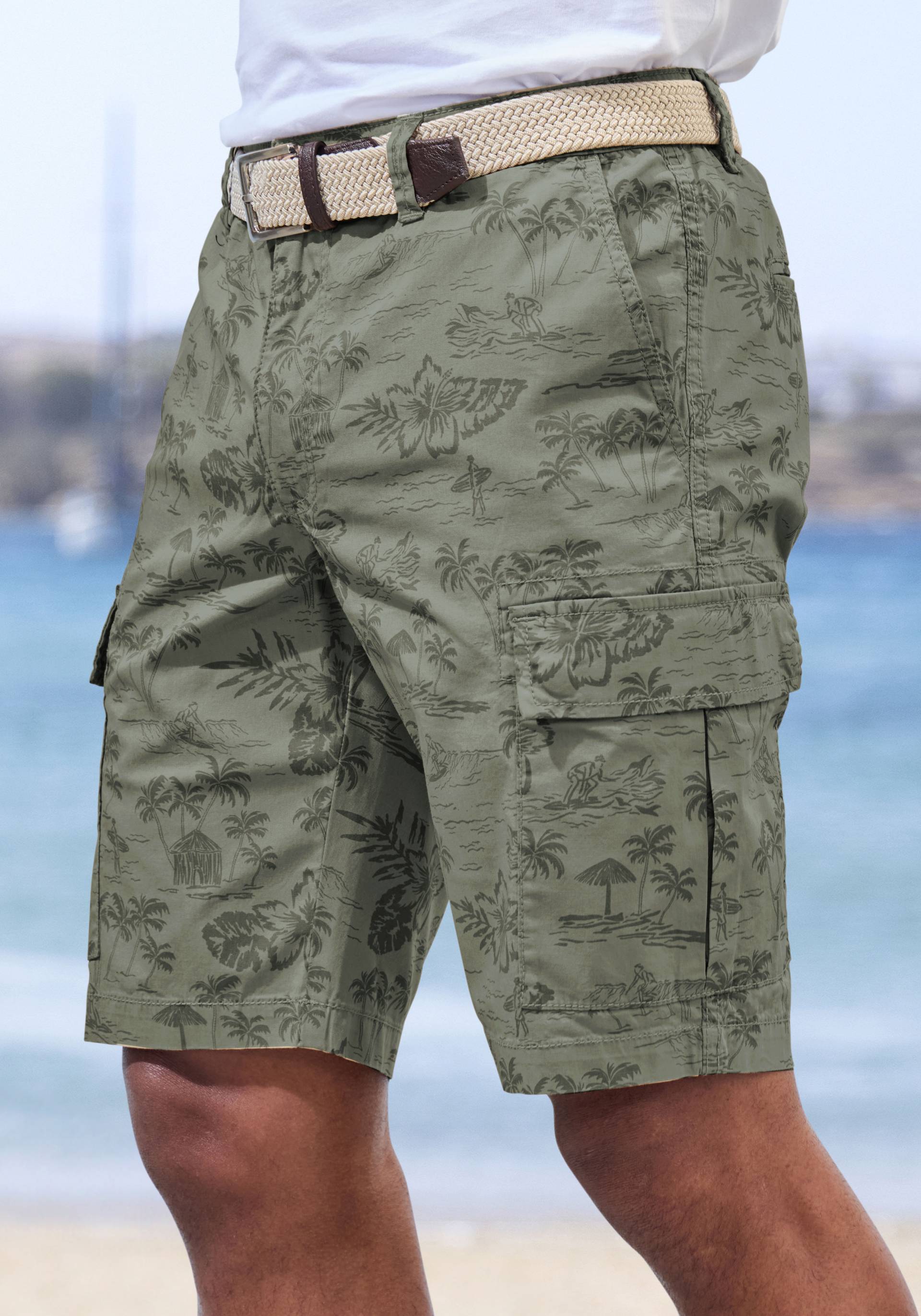 John Devin Cargoshorts, aus elastischer Baumwolle,modisch bedruckt John Devin Cargoshorts, aus elastischer Baumwolle,modisch bedruckt von John Devin