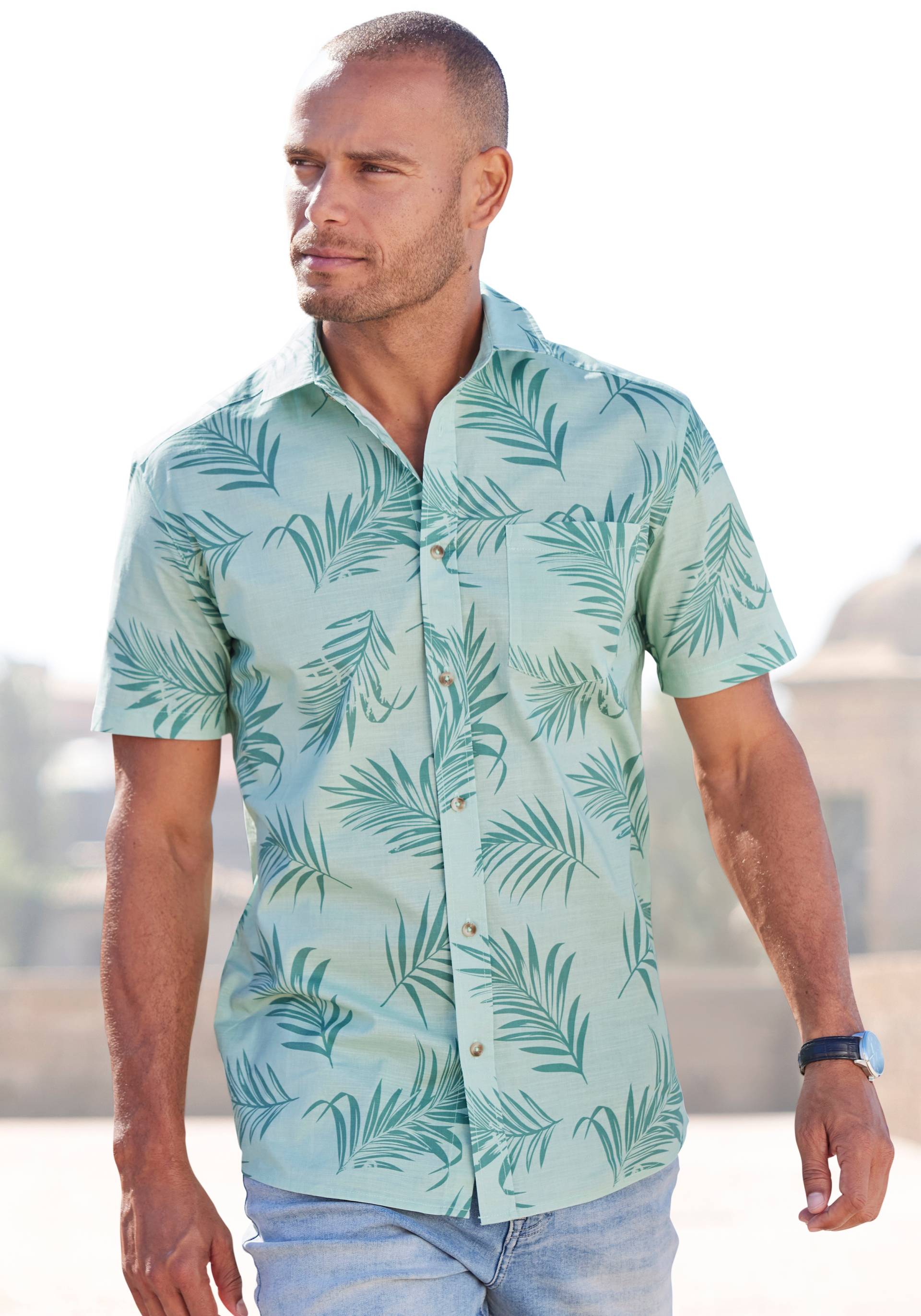 John Devin Hawaiihemd »Regular fit«, Kurzarm, Freizeithemd mit Palmenprint aus reiner Baumwolle John Devin Hawaiihemd »Regular fit«, Kurzarm, Freizeithemd mit Palmenprint aus reiner Baumwolle von John Devin