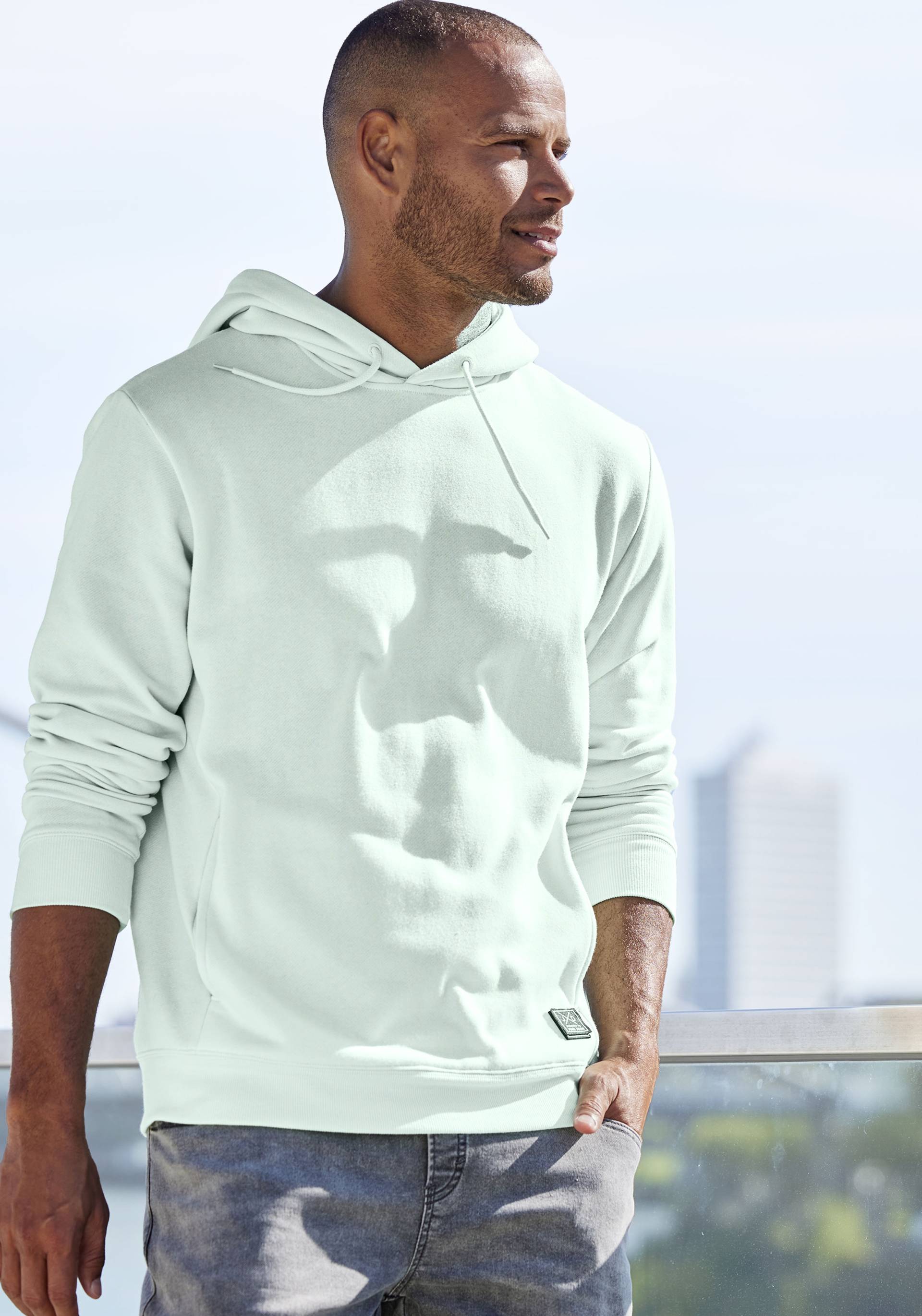 John Devin Hoodie, Langarm, Sweatshirt mit Rundhals und Kapuze, Baumwollmischung John Devin Hoodie, Langarm, Sweatshirt mit Rundhals und Kapuze, Baumwollmischung von John Devin