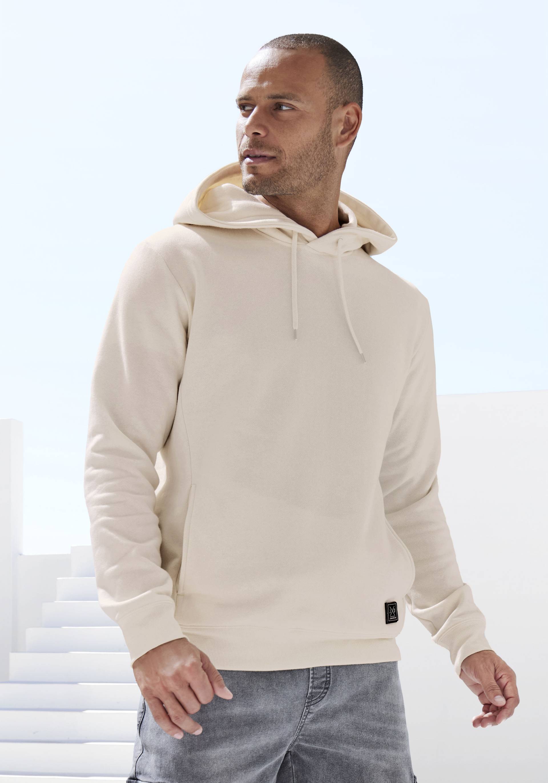 John Devin Hoodie, Langarm, Sweatshirt mit Rundhals und Kapuze, Baumwollmischung John Devin Hoodie, Langarm, Sweatshirt mit Rundhals und Kapuze, Baumwollmischung von John Devin