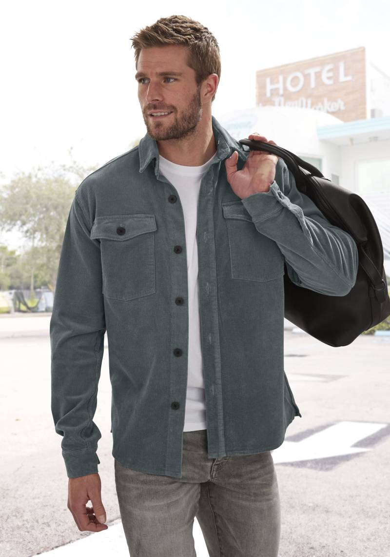 John Devin Hemdjacke, modernes Cord-Overshirt mit aufgesetzten Taschen von John Devin