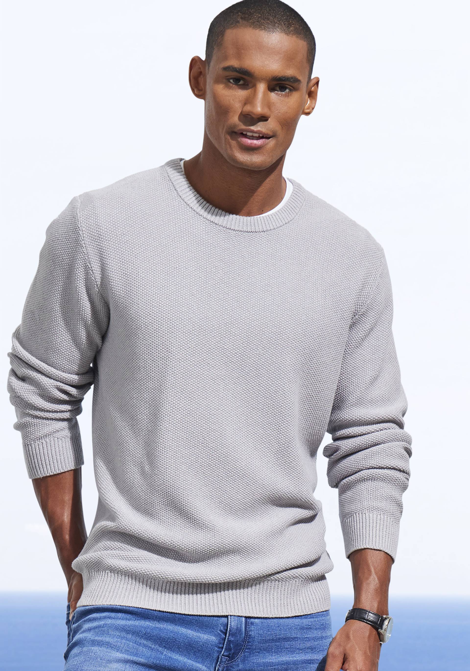 John Devin Strickpullover, Pullover in modischer Strickstruktur John Devin Strickpullover, Pullover in modischer Strickstruktur von John Devin
