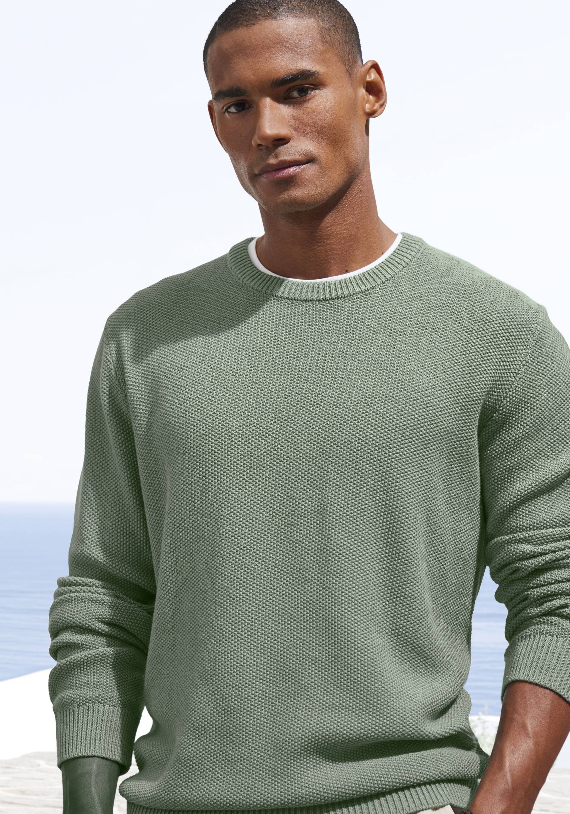 John Devin Strickpullover, Pullover in modischer Strickstruktur John Devin Strickpullover, Pullover in modischer Strickstruktur von John Devin