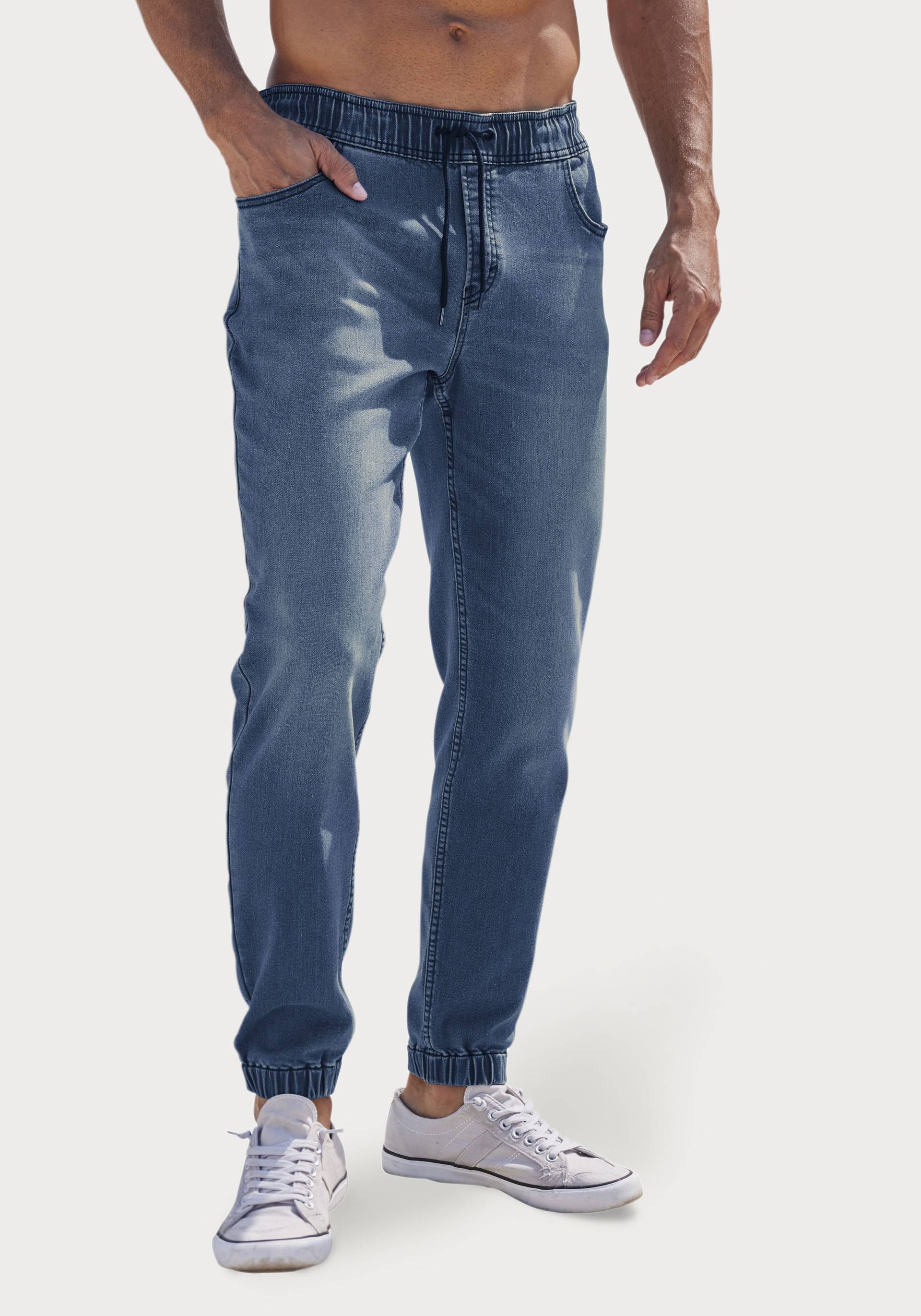 John Devin Schlupfjeans, elastische Joggpants von John Devin