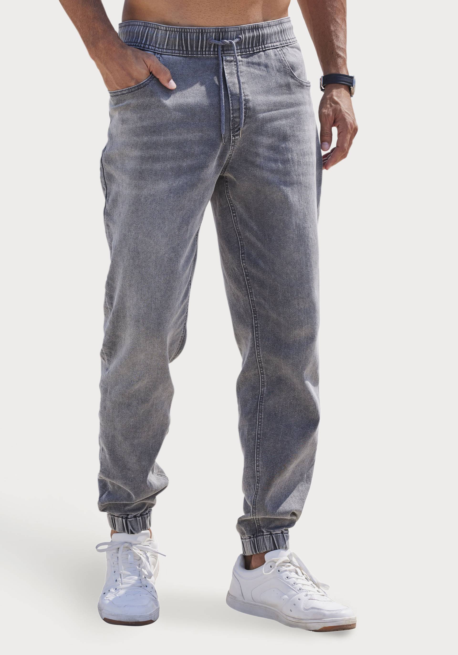 John Devin Schlupfjeans, elastische Joggpants von John Devin