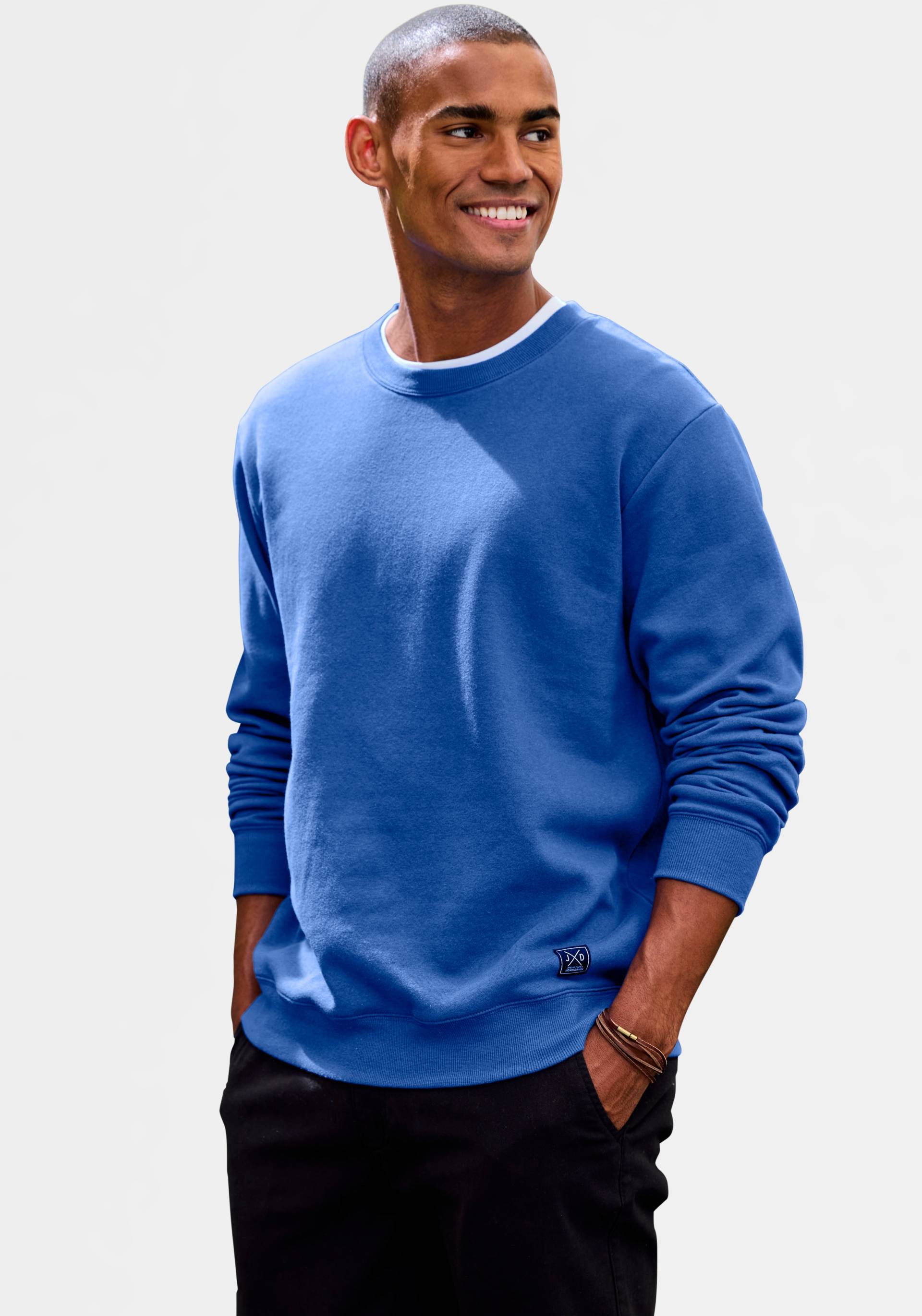 John Devin Sweatshirt, Langarm, Sweatshirt mit Rundhals, Baumwollmischung John Devin Sweatshirt, Langarm, Sweatshirt mit Rundhals, Baumwollmischung von John Devin