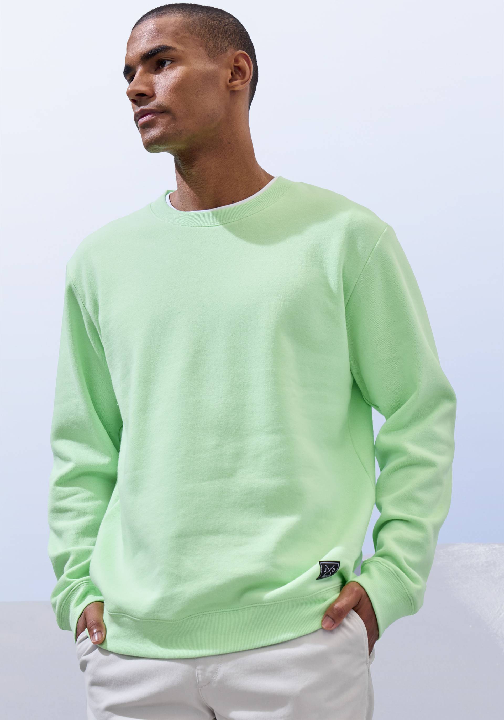John Devin Sweatshirt, Langarm, Sweatshirt mit Rundhals, Baumwollmischung John Devin Sweatshirt, Langarm, Sweatshirt mit Rundhals, Baumwollmischung von John Devin
