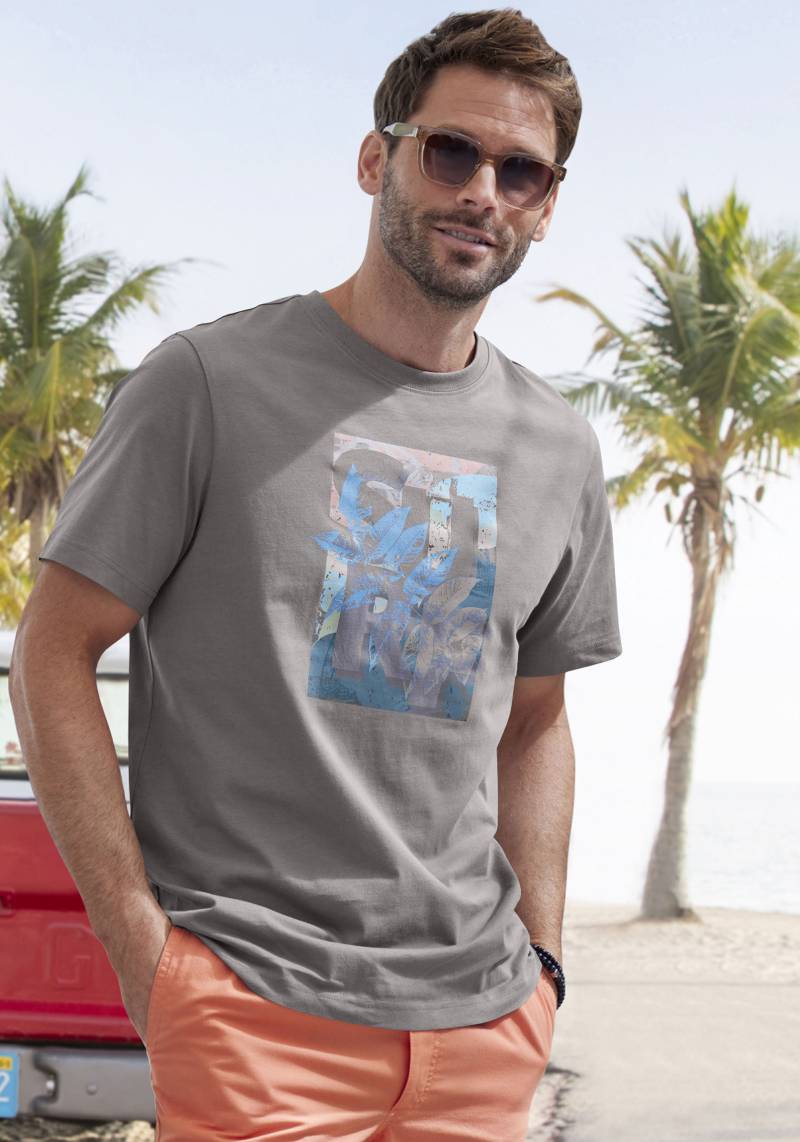 John Devin T-Shirt, Rundhalsshirt mit Surf -Aufdruck aus reiner Baumwolle von John Devin