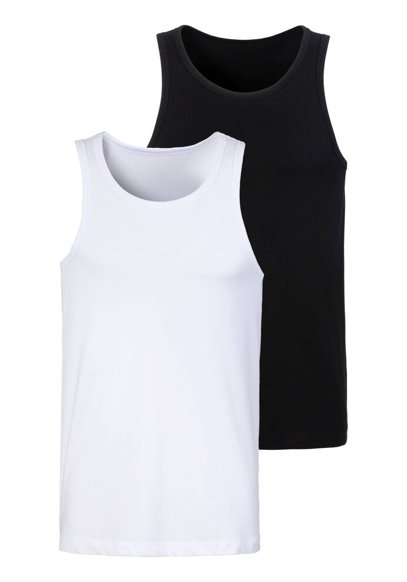 John Devin Tanktop, (Packung, 2), in schöner Melange-Optik von John Devin