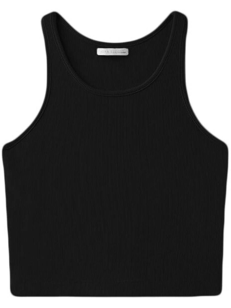 John Elliott Gemini Rib Cropped racerback tank - Black von John Elliott